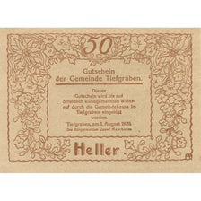 Banknote, Austria, Tiefgraben, 50 Heller, paysage, 1920, UNC(63), Mehl:FS 1071