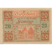 Banknote, Austria, Gaming, 20 Heller, château, 1920, UNC(63) Mehl:FS 220a