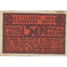Banknote, Austria, Traun, 50 Heller, château, 1920 EF(40-45) Mehl:FS 1080