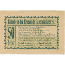 Banknote, Austria, Landfriedstetten, 50 Heller Texte, 1920 UNC(63) Mehl:FS 499Ib