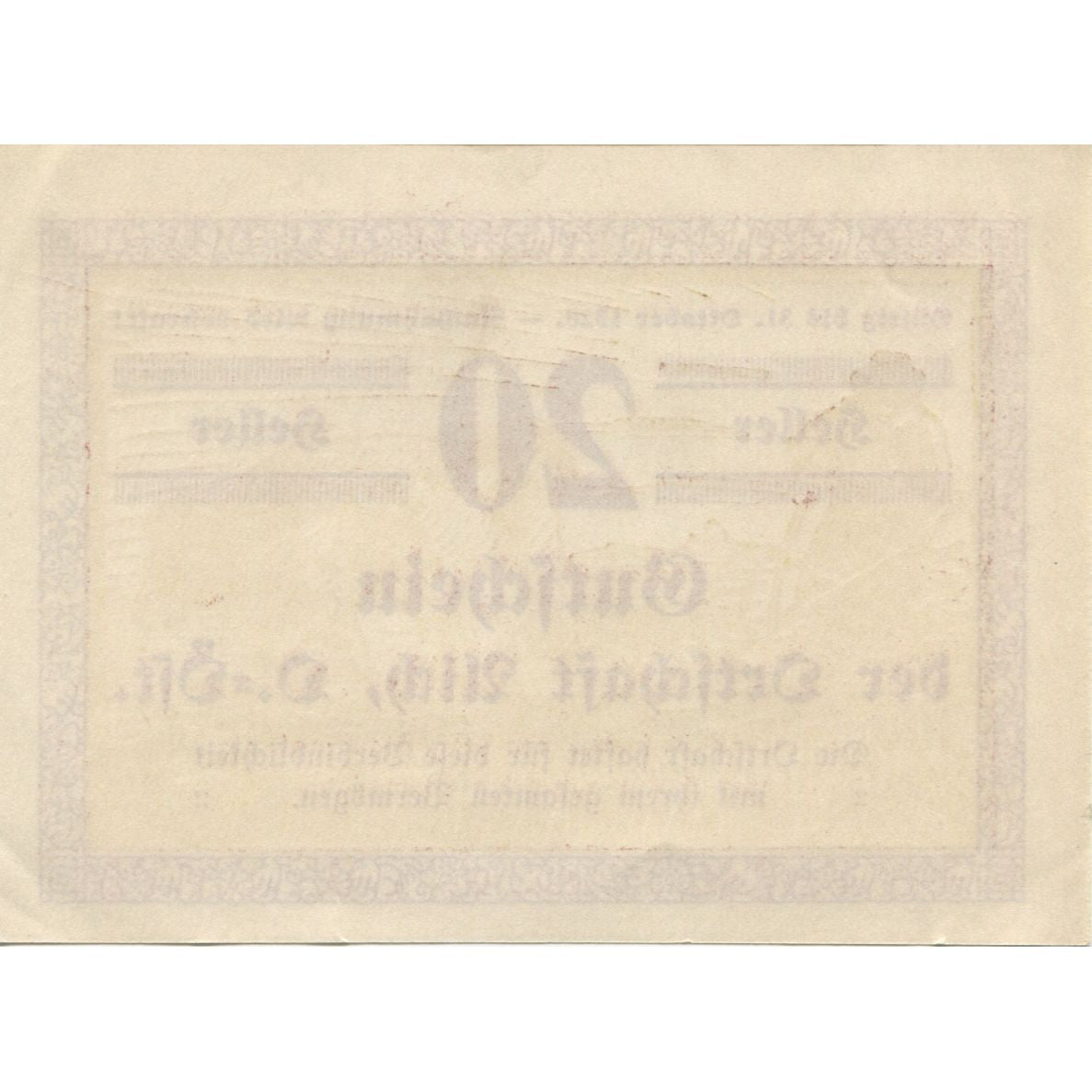 Banknote, Austria, Aich, 20 Heller, champs, 1920, UNC(63), Mehl:FS 10a