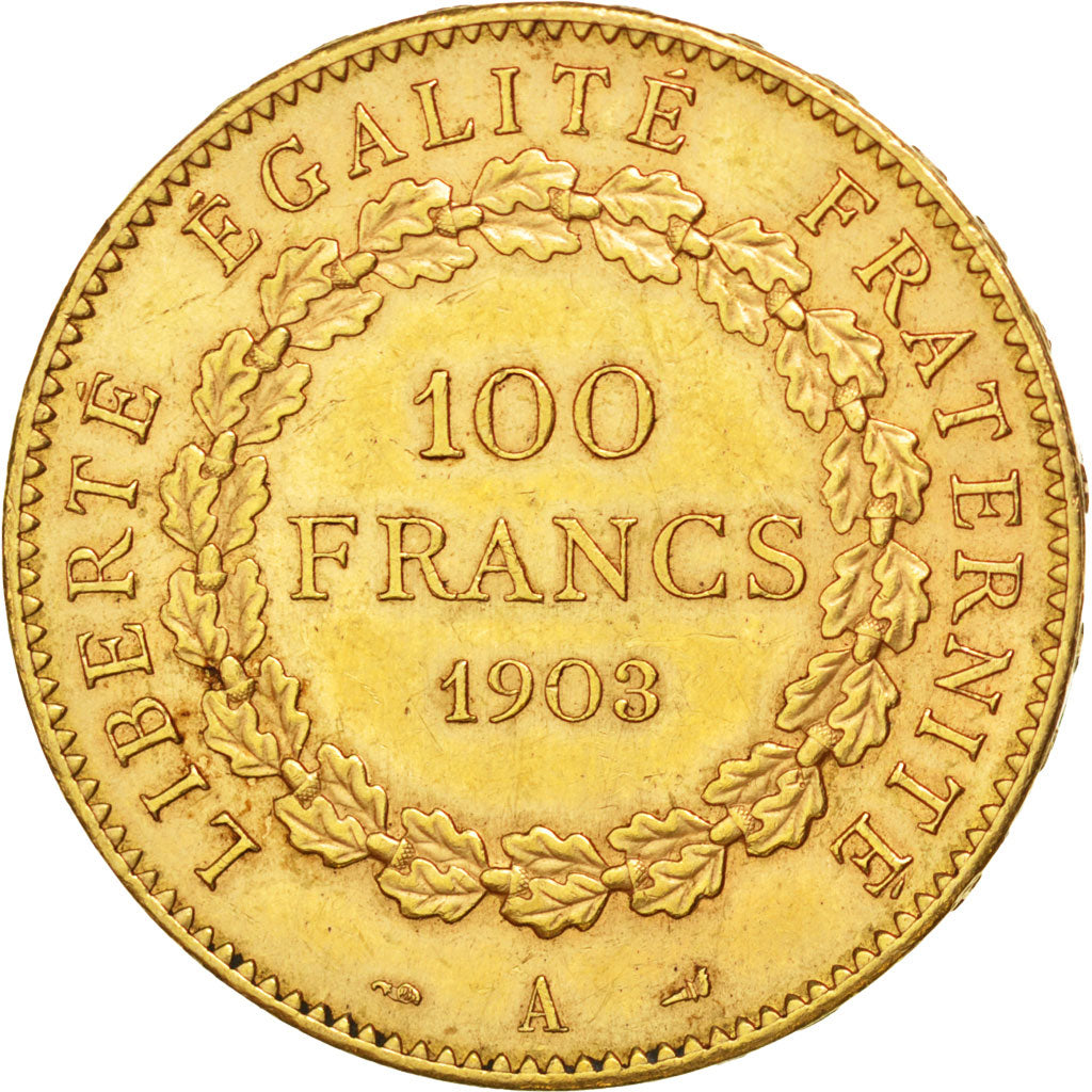 FRANCE, Génie, 100 Francs, 1903, Paris, KM #832, AU(55-58), Gold, Gadoury #1137,