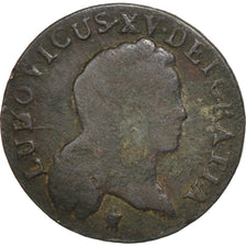 FRANCE, Demi sol au buste enfantin, 1/2 Sol, 1719, Metz, KM #451.2, VG(8-10),...