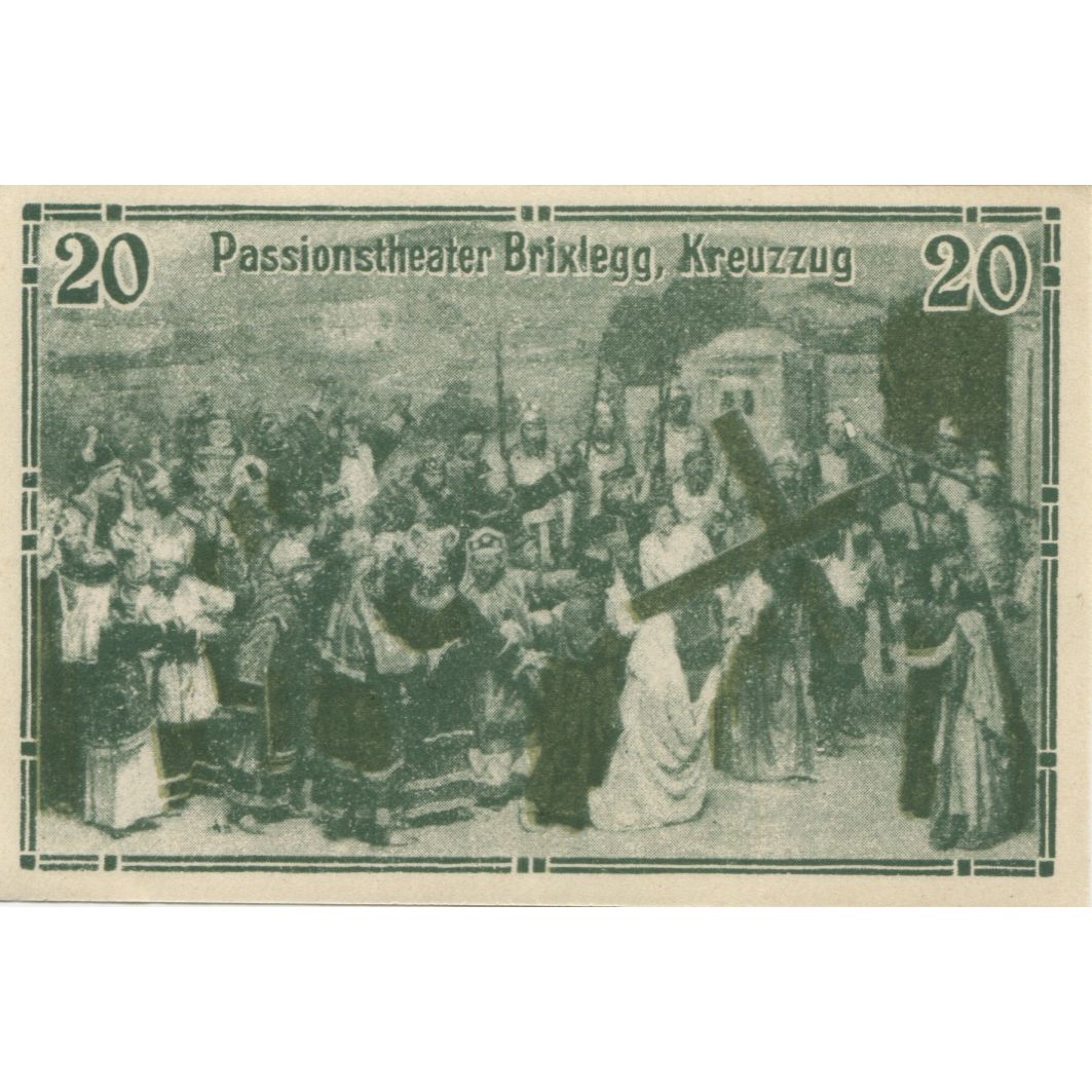 Banknote, Austria, Brixlegg, 20 Heller, montagne, 1920 UNC(63) Mehl:FS 104a