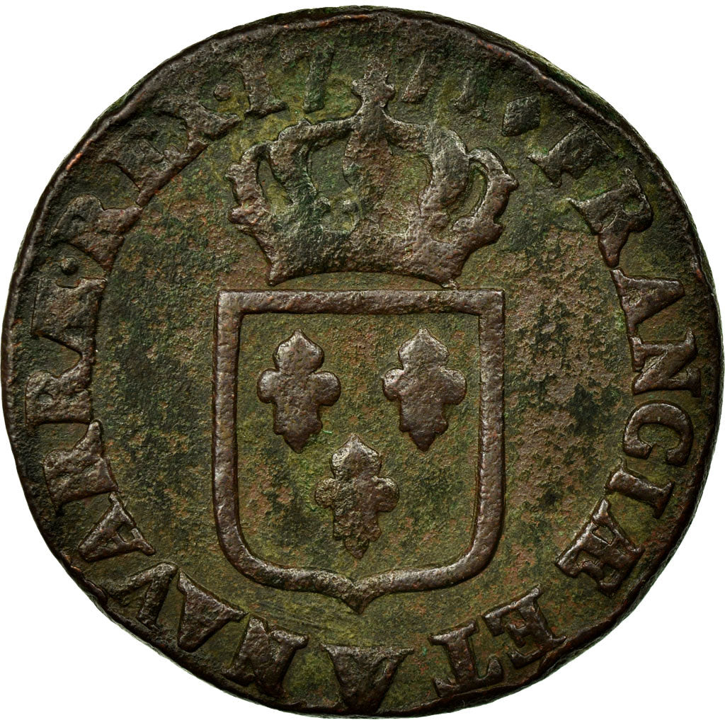 Coin, France, Louis XV, Sol à la vieille tête, Sol, 1771, Lille, F(12-15)
