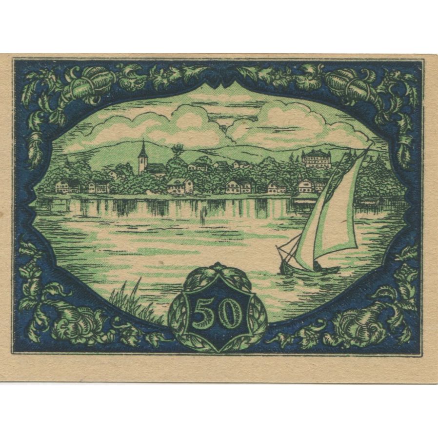 Geldschein, Österreich, Attersee, 50 Heller, voilier, 1920, UNZ-, Mehl:FS 988a