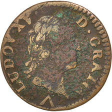 Coin, France, Louis XV, Sol à la vieille tête, Sol, 1772, Lille, F(12-15)