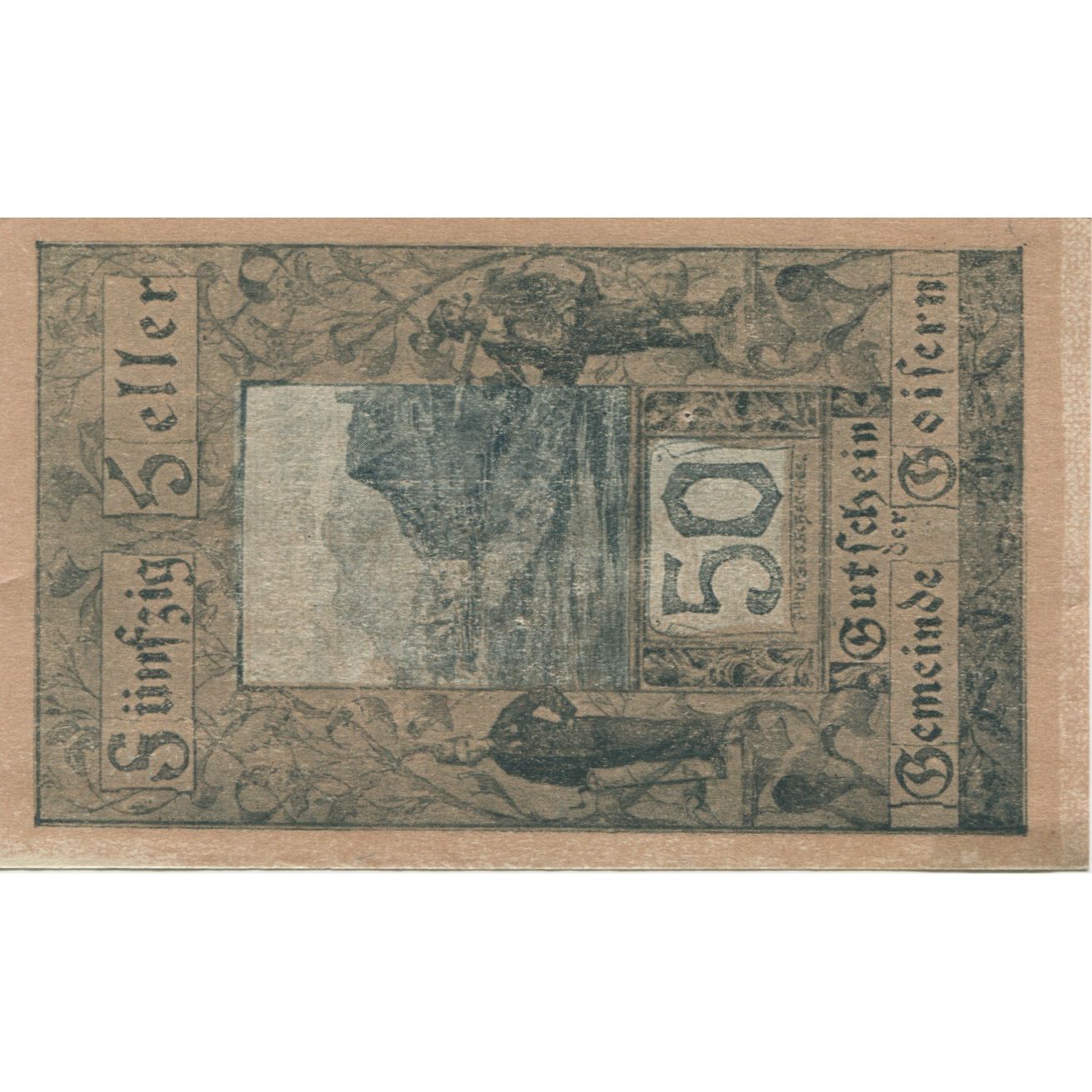 Banknote, Austria, Goisern, 50 Heller, arbre, 1920, UNC(63), Mehl:FS 247I