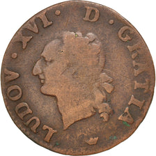 Francia, Louis XVI, Liard, Liard, 1784, Toulouse, B, Rame, KM:585.10, Gadoury...