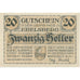 Banknote, Austria, Ebelsberg, 20 Heller, château, 1920 UNC(63) Mehl:FS 140II
