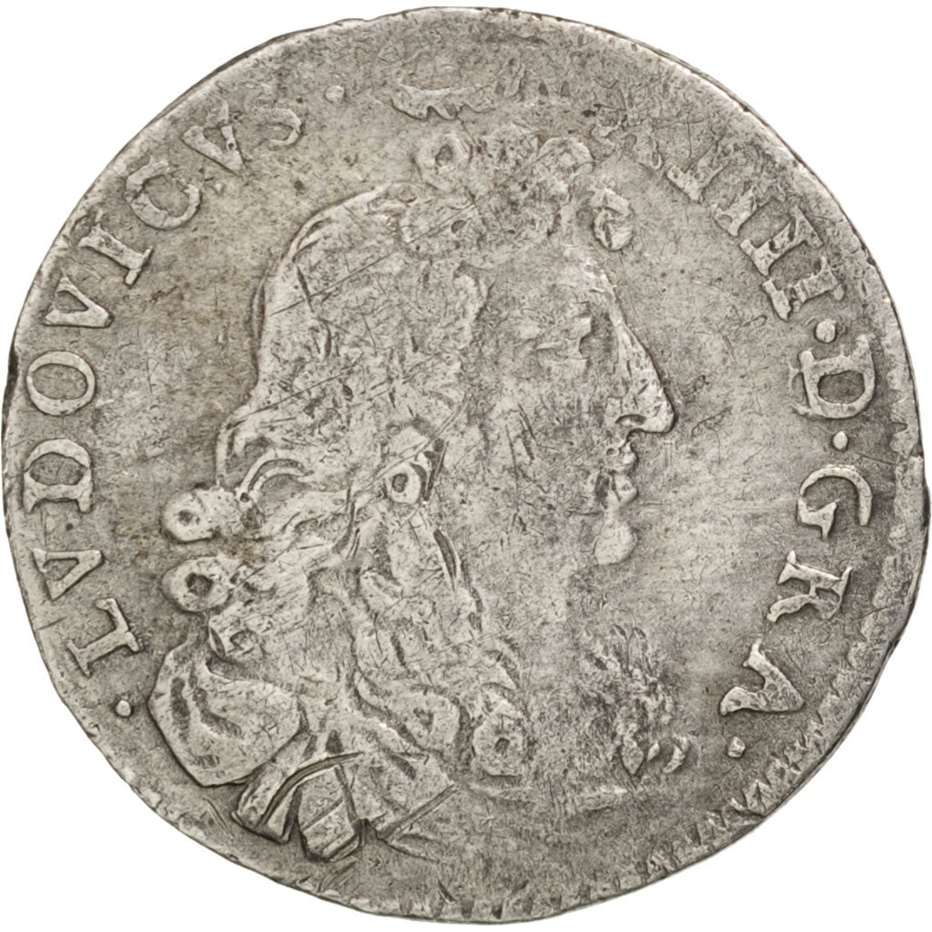 FRANCE, 4 Sols dits « des Traitants », 4 Sols, 1674, Paris, KM #23...