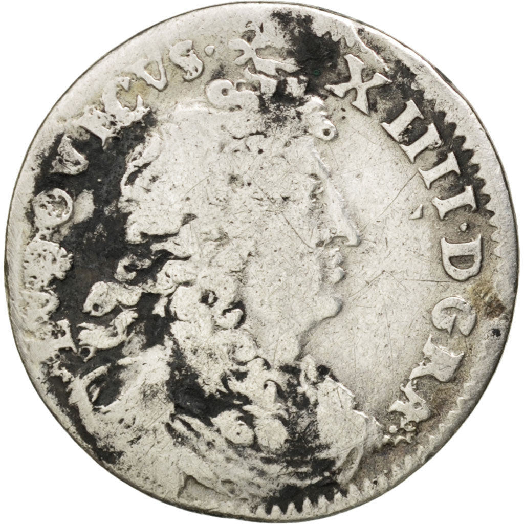 FRANCE, 4 Sols dits « des Traitants », 4 Sols, 1676, Paris, KM #23...