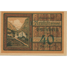 Banknote, Austria, Neustift, 40 Heller, chalet, 1920 UNC(63) Mehl:FS 667