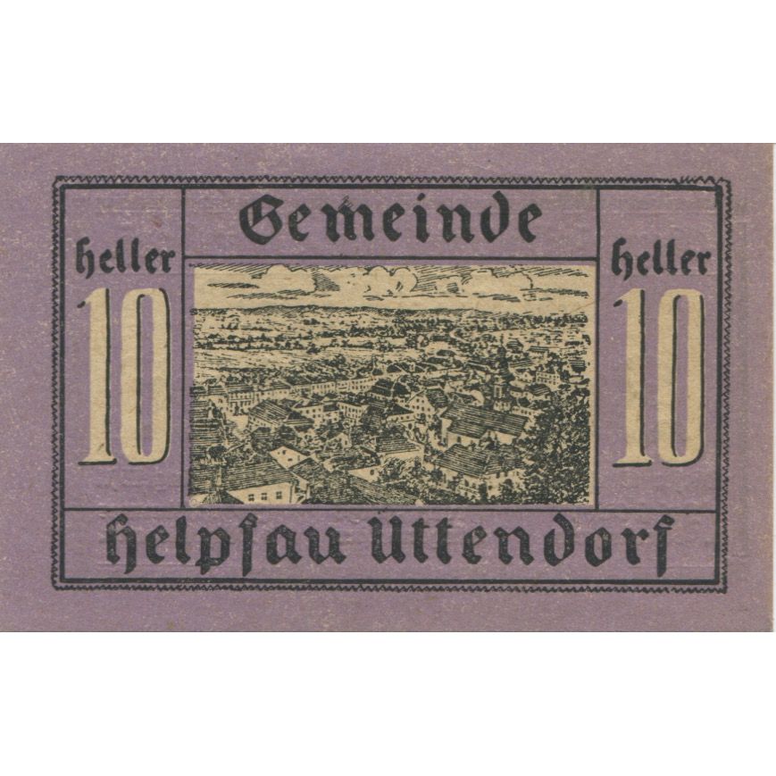 Banknote Austria Helpfau-Uttendorf 10Heller paysage 1920 UNC(63) Mehl:FS 365Ib
