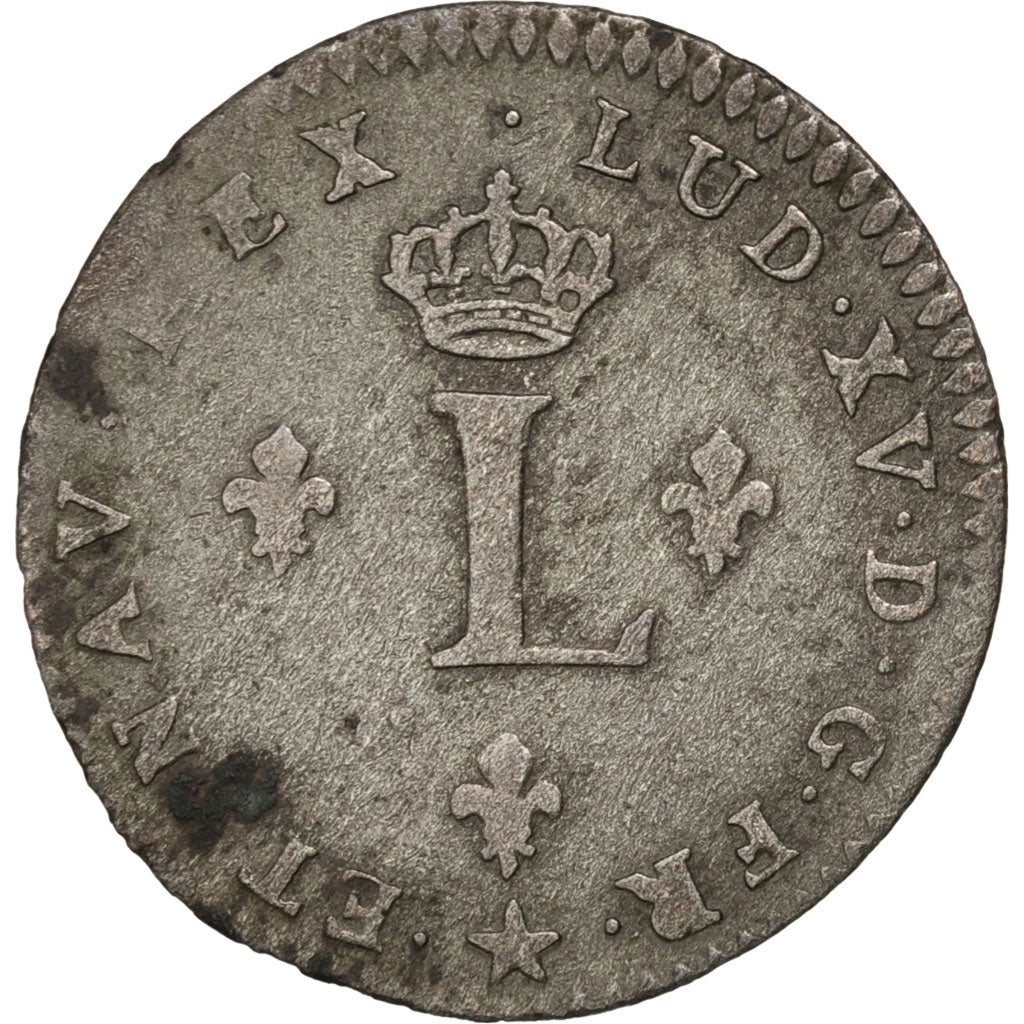 FRANCE, Double sol (2 sous) en billon, 2 Sols, 1740, La Rochelle, KM #500.9,...