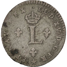 FRANCE, Double sol (2 sous) en billon, 2 Sols, 1740, La Rochelle, KM #500.9,...