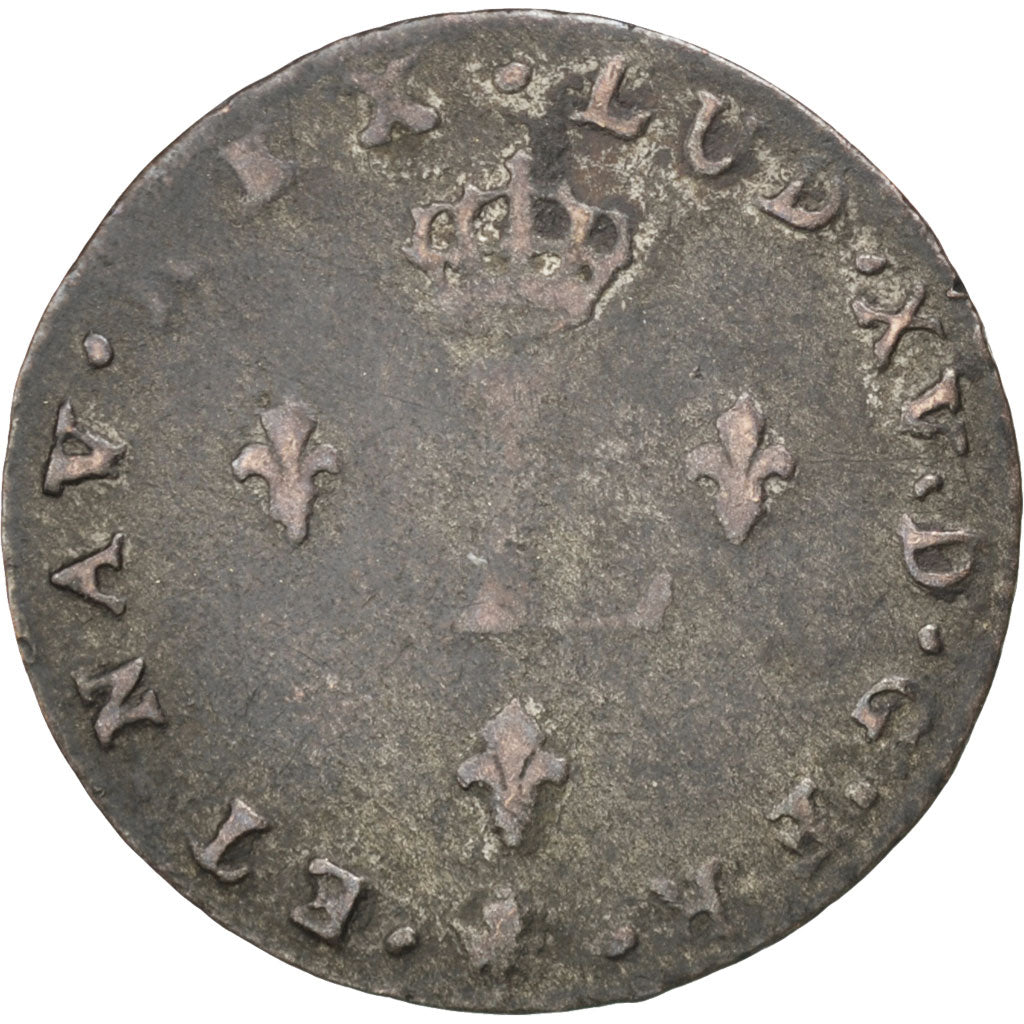 Louis XV, Double Sol en billon 1739 Riom, KM 500.15