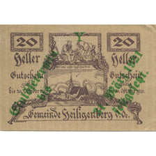 Banknote, Austria, Heiligenberg, 20 Heller, Eglise, 1920 UNC(63) Mehl:FS 361