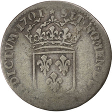 FRANCE, Sol de 15 deniers ou quinzain, 15 Deniers, 1701, Lille, KM #285.22,...