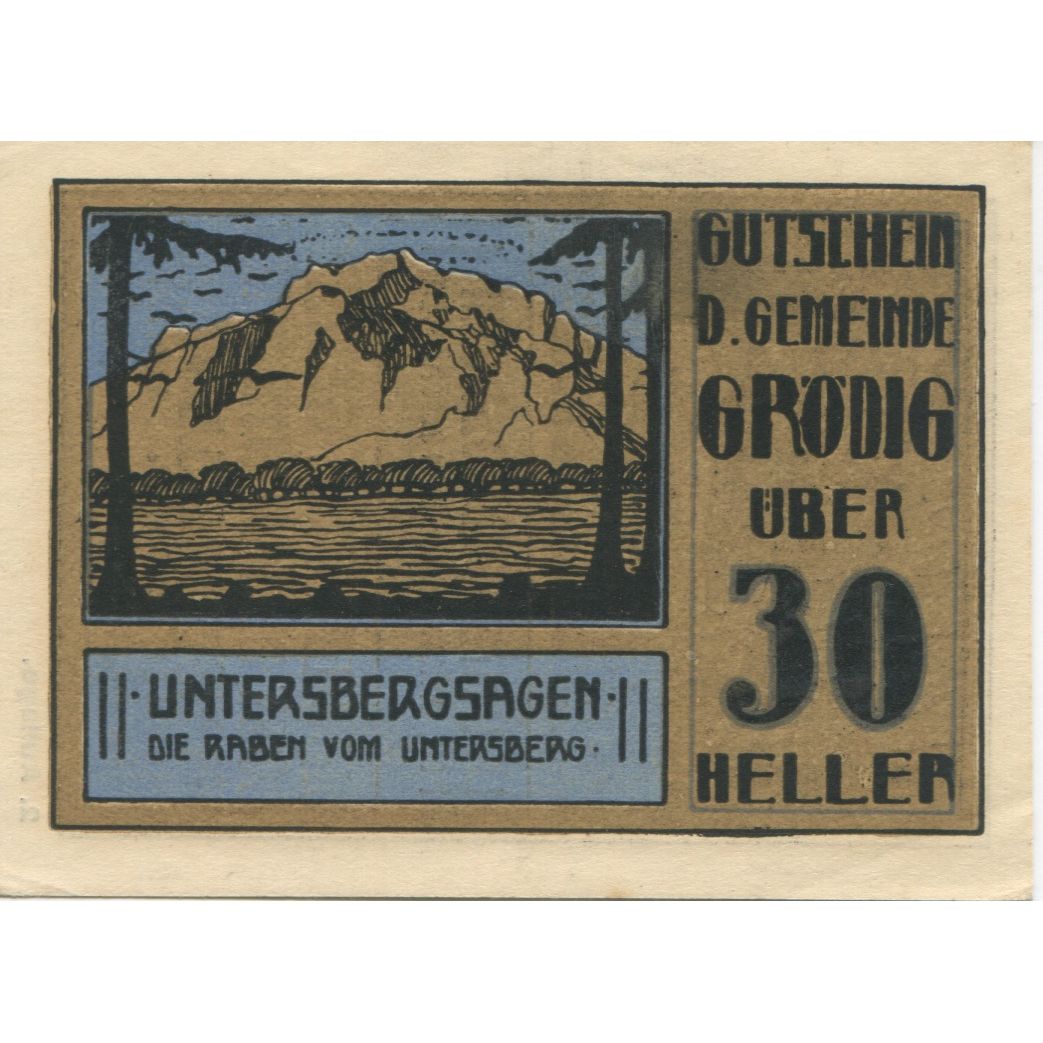 Billete, Austria, Grödig, 30 Heller, montagne 1920-12-31, SC, Mehl:FS 290c