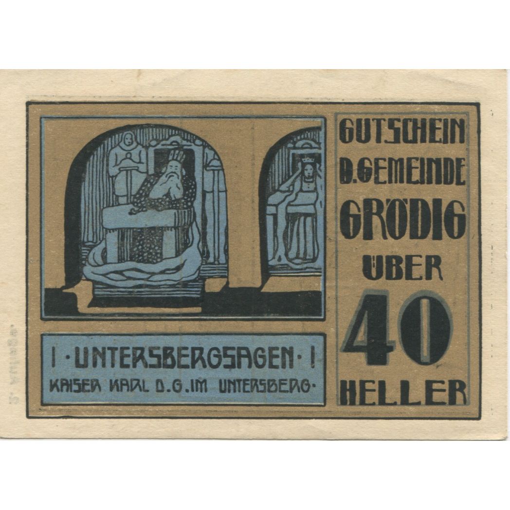 Geldschein, Österreich, Grödig, 40 Heller, roi 1920-12-31, UNZ- Mehl:FS 290c