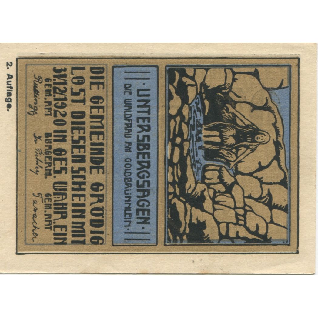 Geldschein, Österreich, Grödig, 40 Heller, roi 1920-12-31, UNZ- Mehl:FS 290c