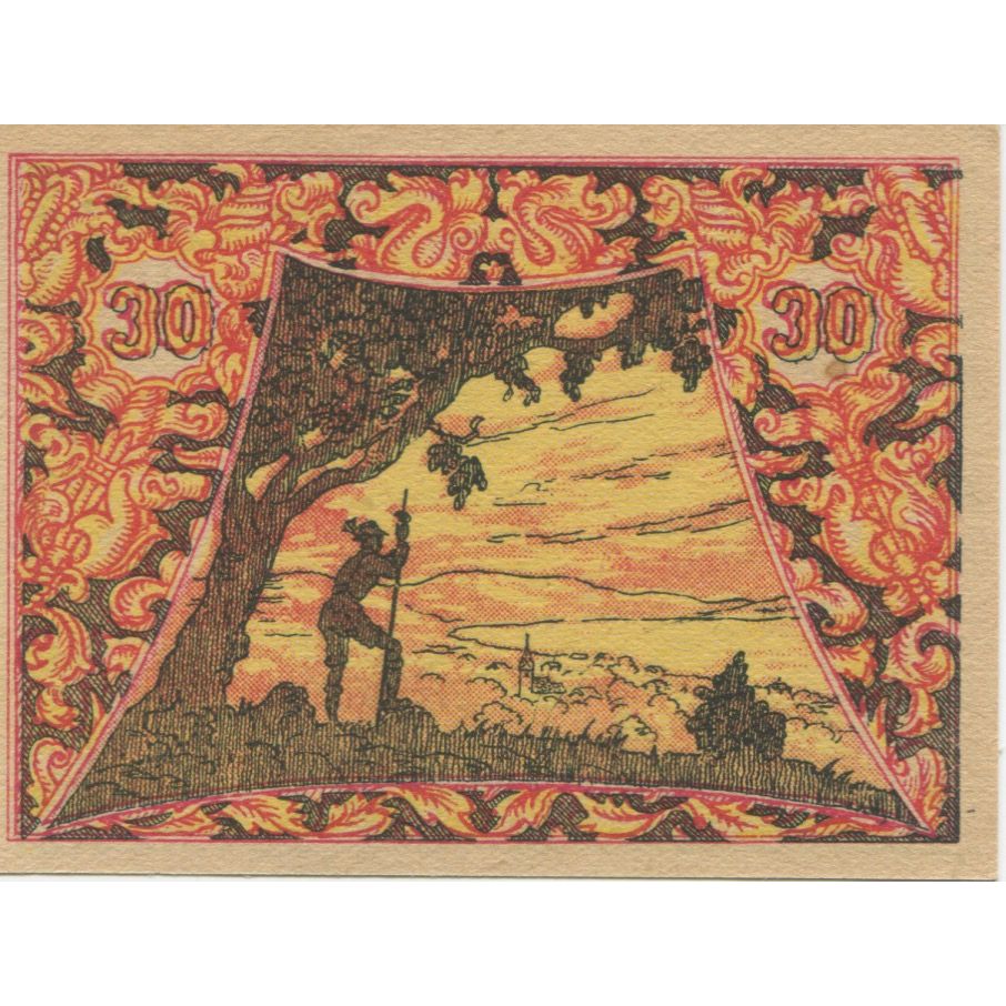 Banknote, Austria, Attersee, 30 Heller, paysage, 1920, UNC(63), Mehl:FS 988a