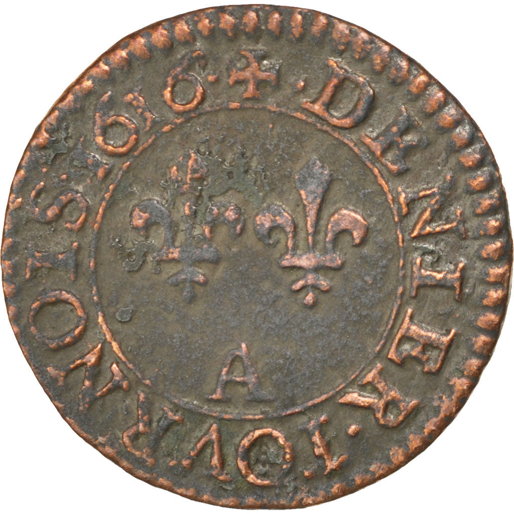 FRANCE, Denier tournois, buste enfantin « petite effigie », Denier Tourn...