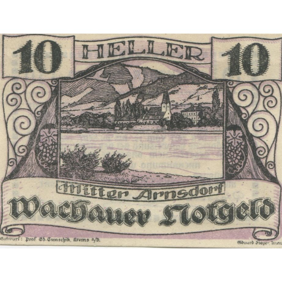 Banknote, Austria, Arnsdorf, 10 Heller, fleuve, 1920 UNC(63) Mehl:FS 1122