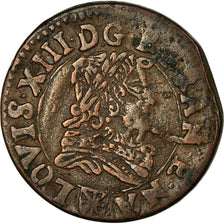Coin, France, Louis XIII, Double tournois de Navarre, Double Tournois, 1635