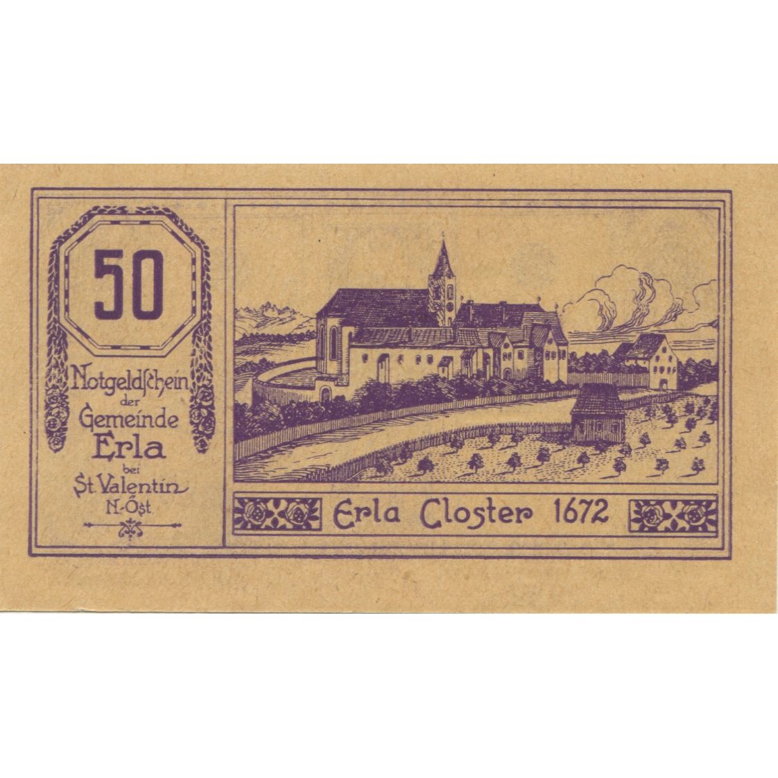 Banconote, Austria, Erla, 50 Heller, personnage 1920-12-31, SPL, Mehl:FS 180a2