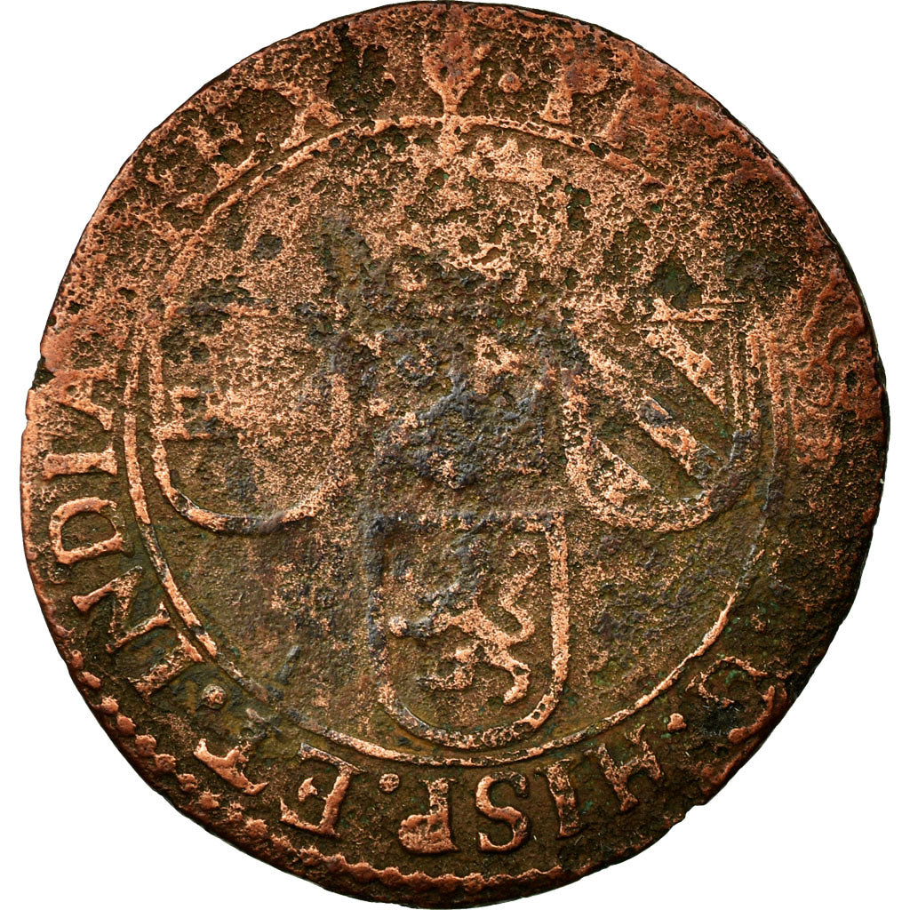 Moneta, Paesi Bassi Spagnoli, BRABANT, Liard, 12 Mites, 1643, Antwerp, B+, Rame