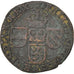 SPANISH NETHERLANDS, Liard, 12 Mites, 1648, Brabant, KM #62.3, EF(40-45),...