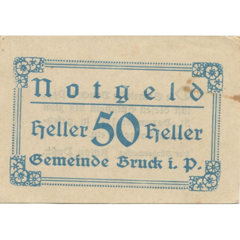 Banknote, Austria, Bruck, 50 Heller, Texte 1920-12-31, AU(55-58), Mehl:FS 107IIb