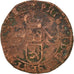 SPANISH NETHERLANDS, Liard, 12 Mites, 1658, Tournai, KM #61, F(12-15), Copper,..