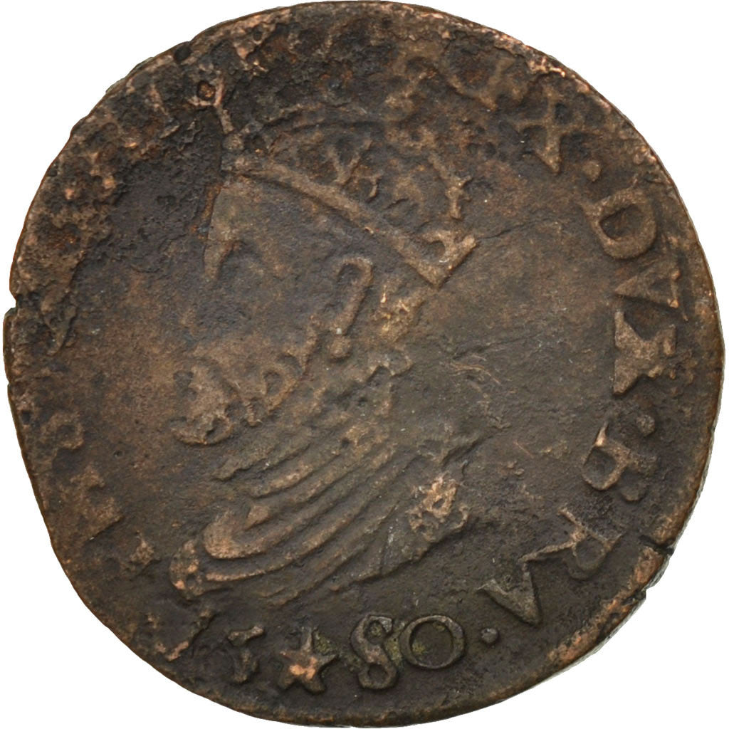 Belgique, Brabant, Philippe II, Liard 1580 Maastricht