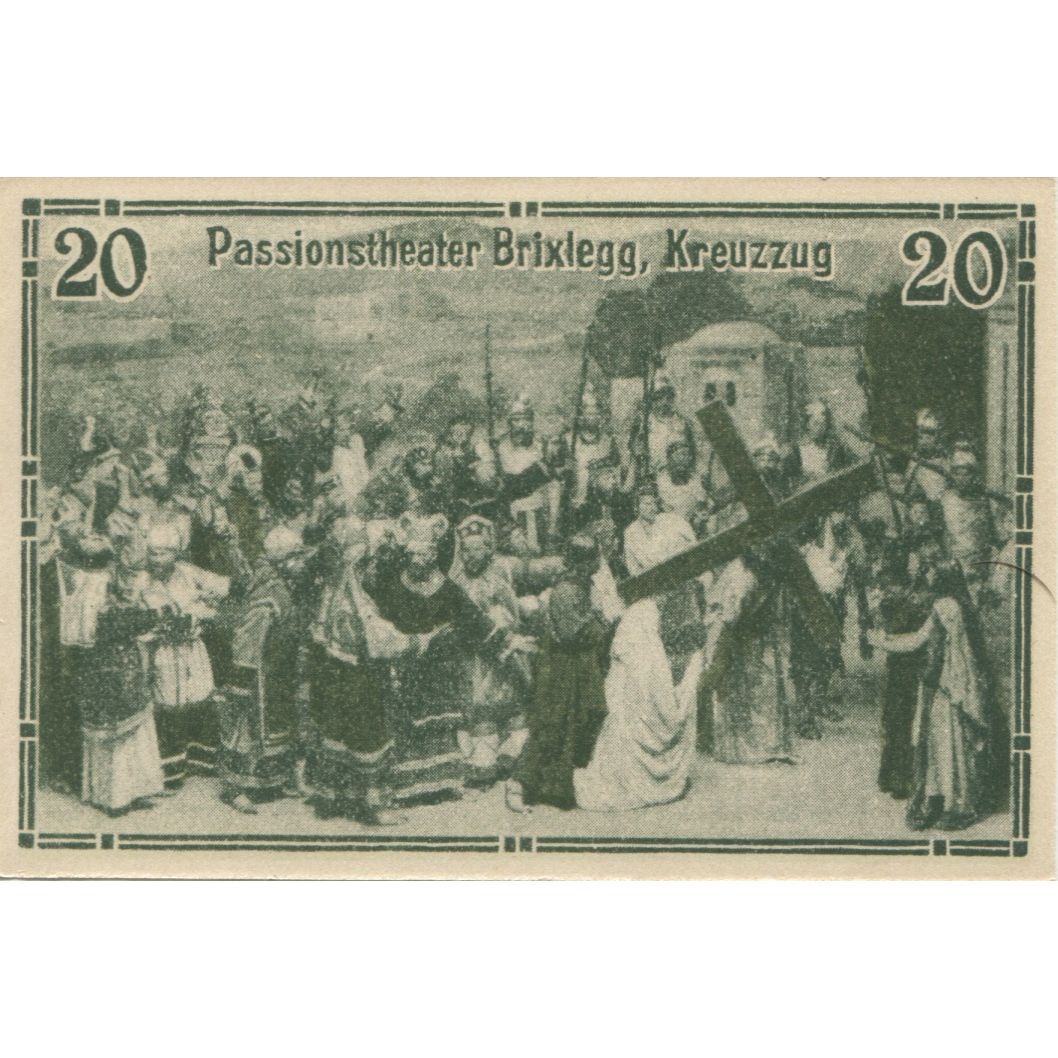 Banknote, Austria, Brixlegg, 20 Heller, montagne, 1920 UNC(63) Mehl:FS 104a