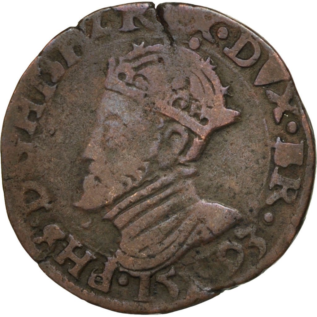 Belgium, Liard, 1593, Maastricht, VF(20-25), Copper, 4.49