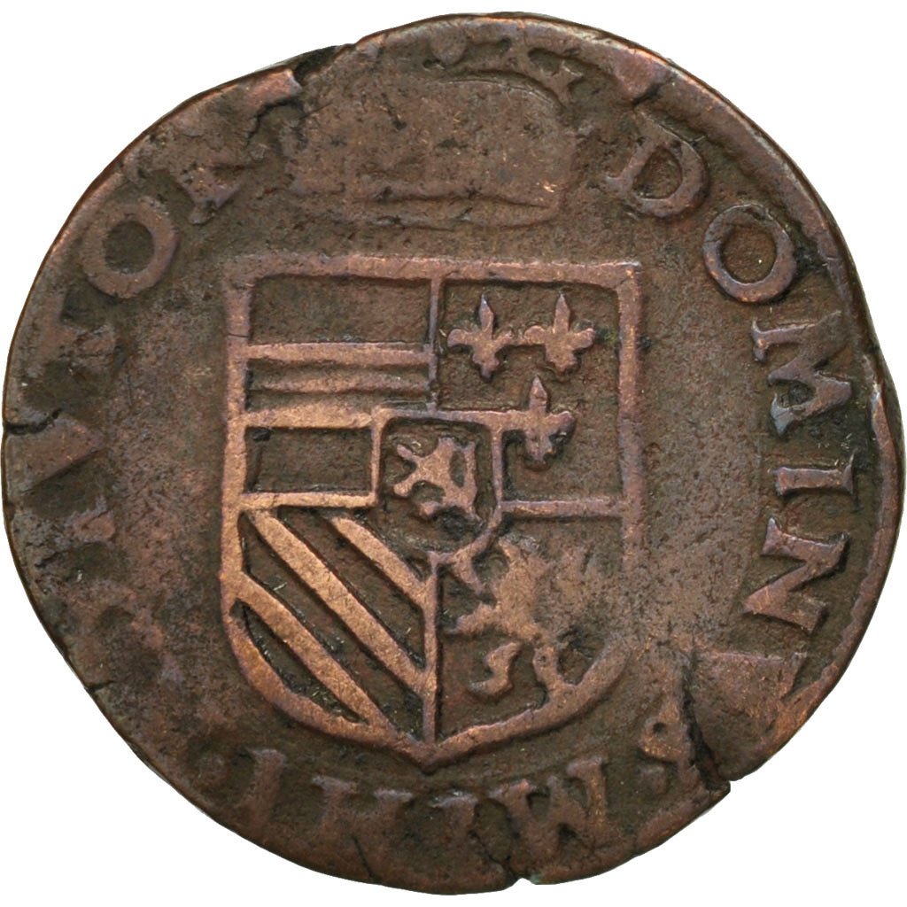 Belgium, Liard, 1593, Maastricht, VF(20-25), Copper, 4.49