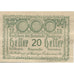 Banconote, Austria, Abetzberg, 20 Heller, moulin, 1920 SPL Mehl:FS 1aII