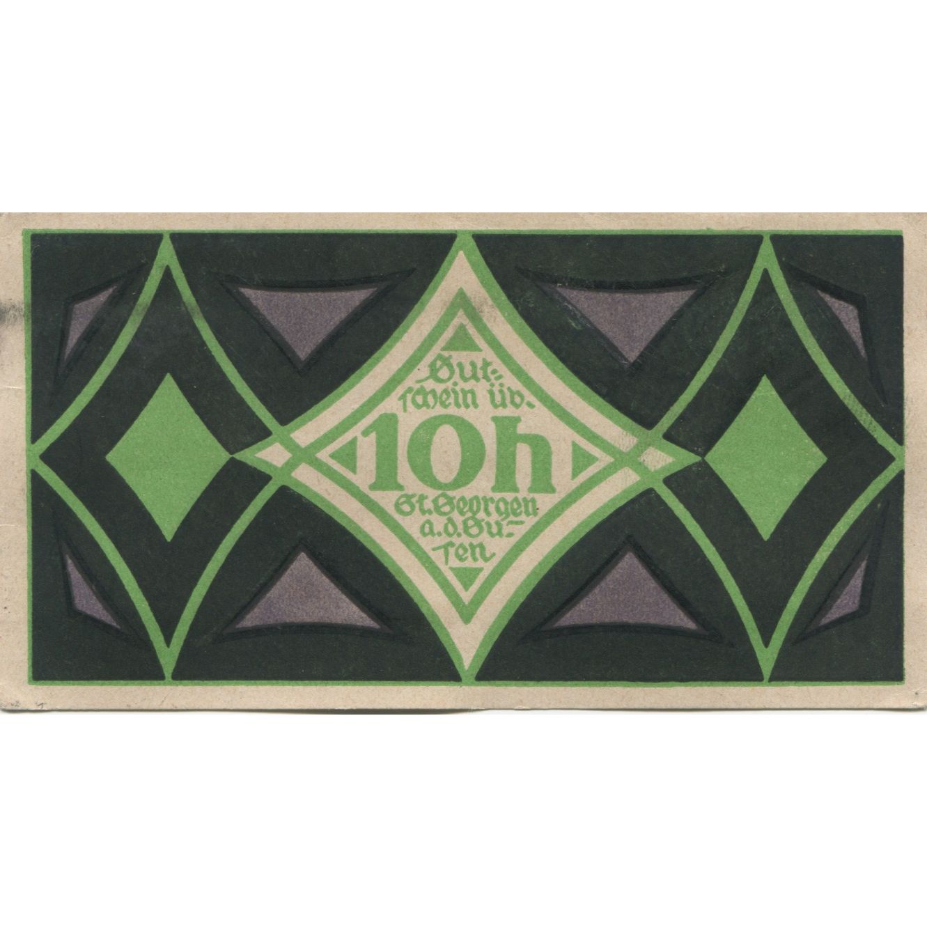 Banknote, Austria, St Georgen, 10 Heller, Texte, 1920, UNC(63), Mehl:FS 886I