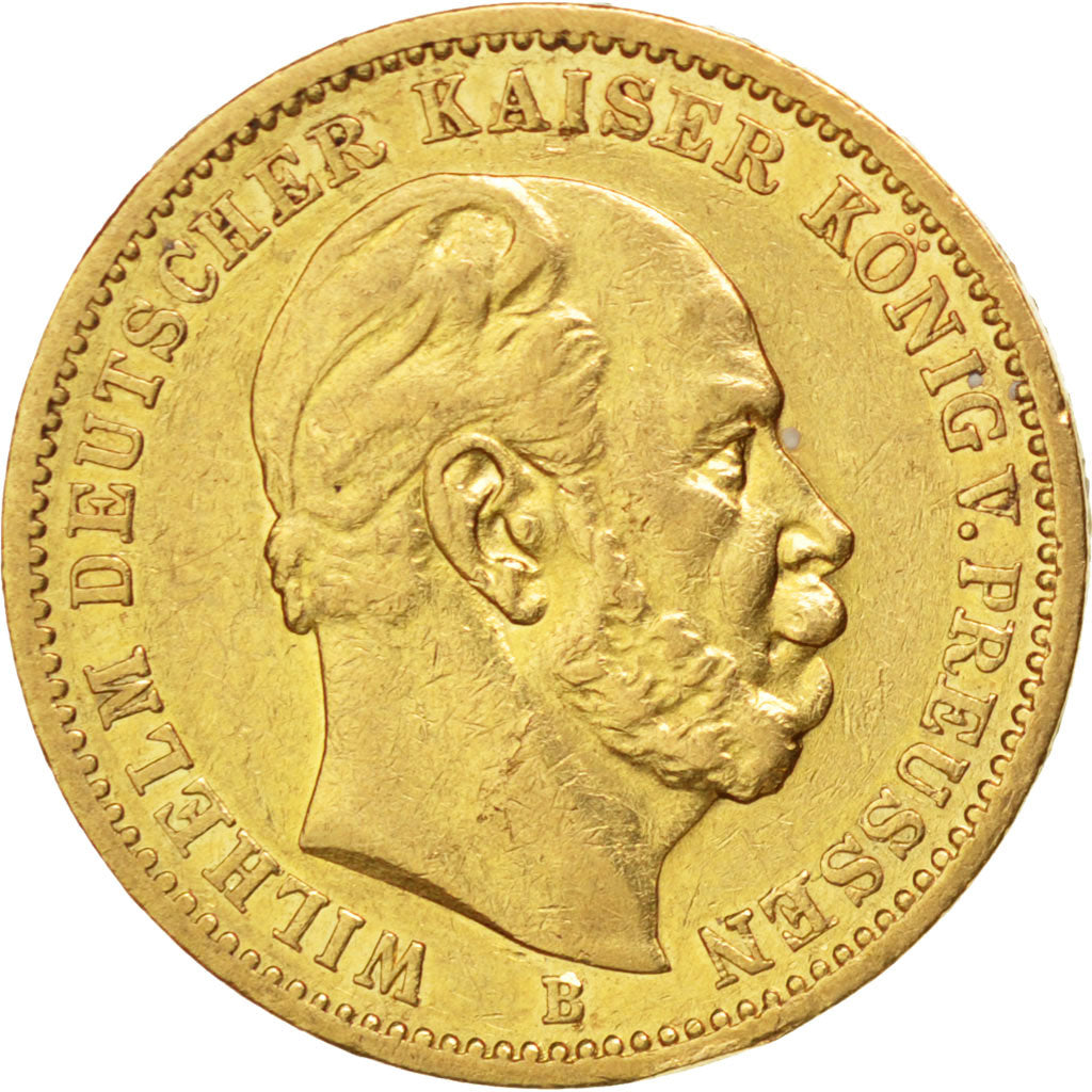German States, 20 Mark, 1877, Bayreuth, KM #505, EF(40-45), Gold, 7.89