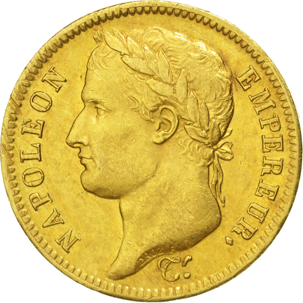Francia, Napoléon I, 40 Francs, 1813, Paris, BB+, Oro, KM:696.1, Le Franc:54...