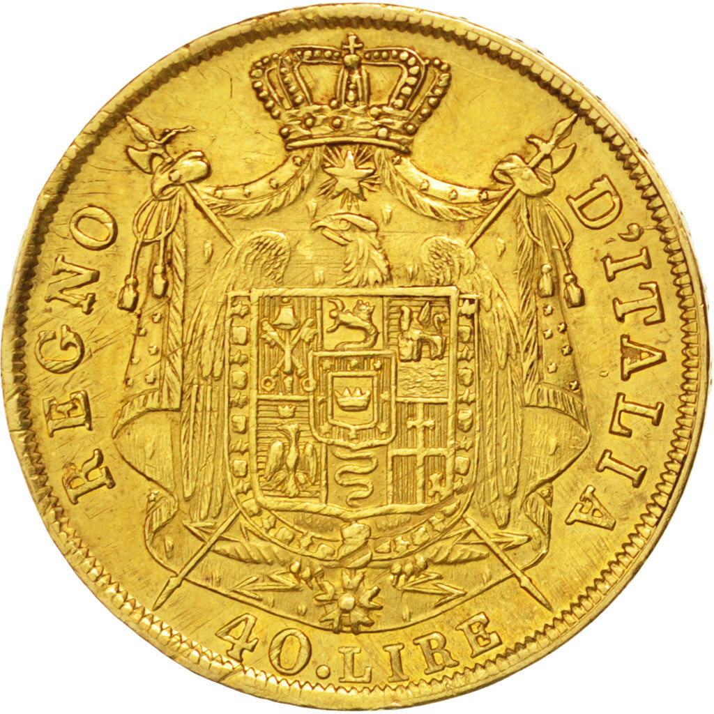 Coin, ITALIAN STATES, KINGDOM OF NAPOLEON, Napoleon I, 40 Lire, 1809, Milan