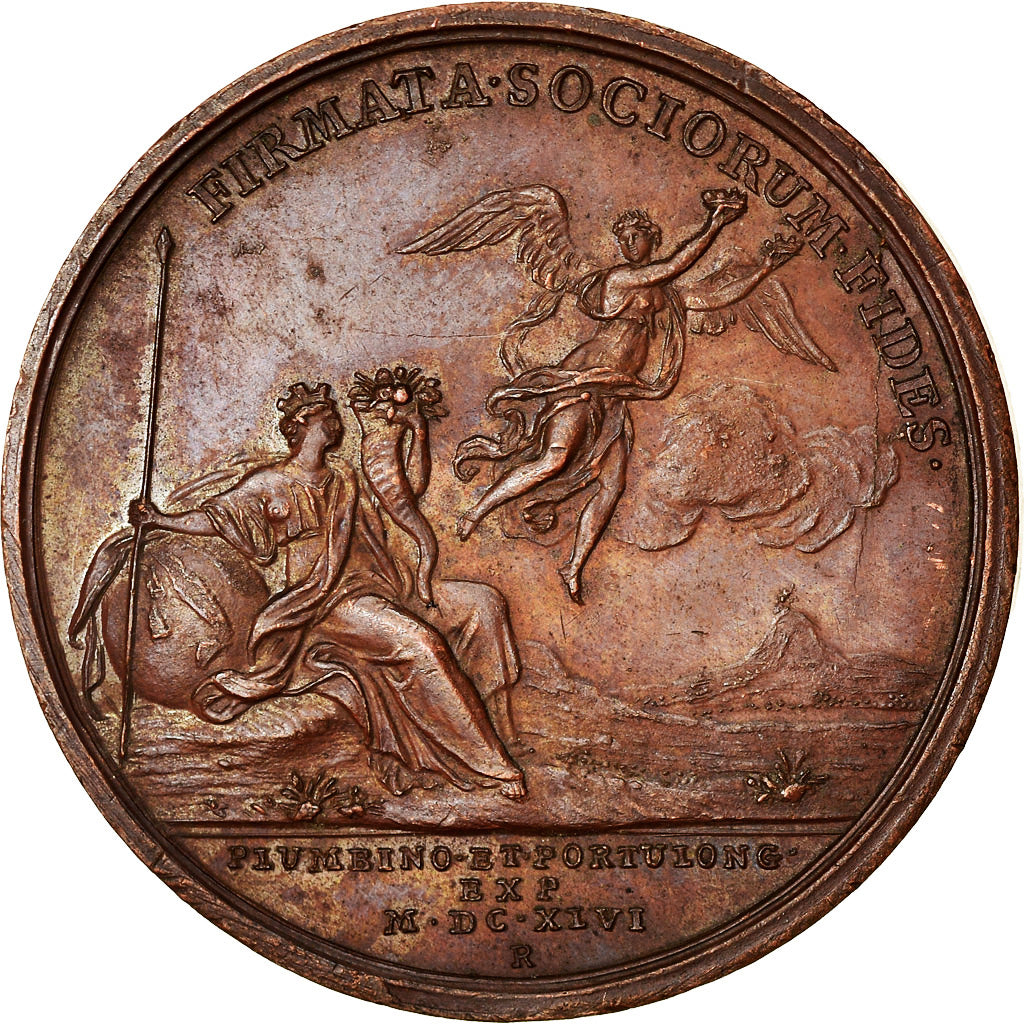 Francia, medalla, Louis XIV, Prise de Piombino et de Portolongone, History
