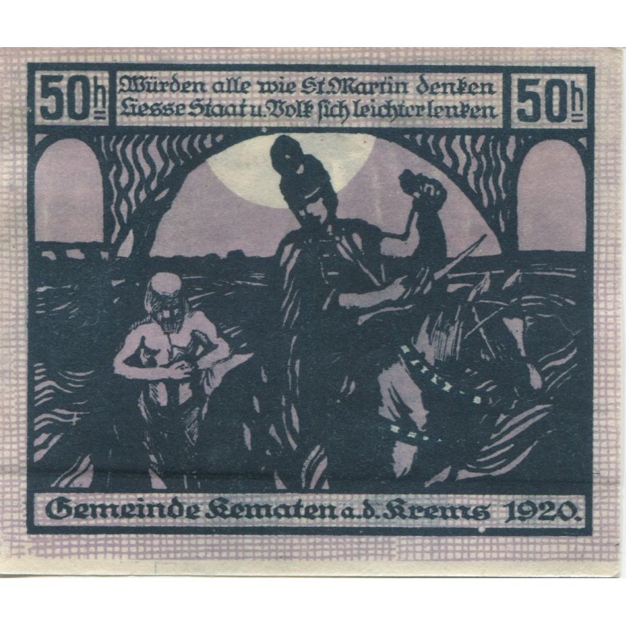 Banknote, Austria, Kematen, 50 Heller, village 1920 UNC(63) Mehl:FS 430a