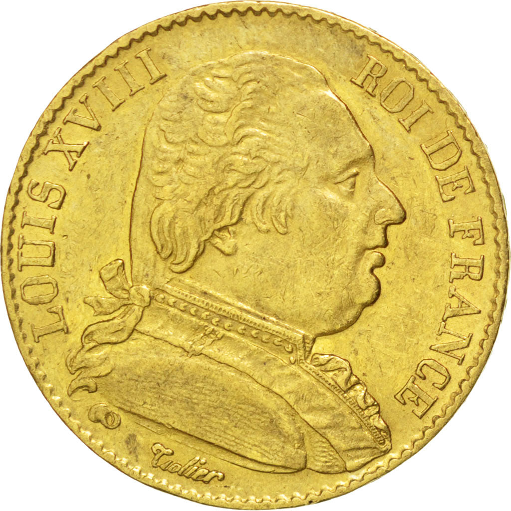 Moneta, Francia, Louis XVIII, Louis XVIII, 20 Francs, 1815, Paris, SPL-, Oro