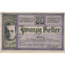 Banknote, Austria, Aurolzmunster, 20 Heller, Monument, 1920 UNC(63) Mehl:FS 69a