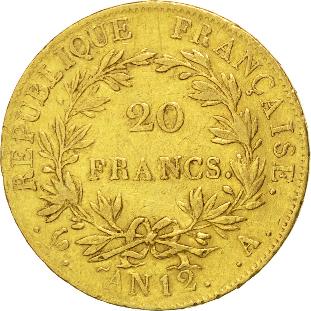FRANCE, Napoléon I, 20 Francs, 1803, Paris, KM #661, EF(40-45), Gold, Gadoury #.