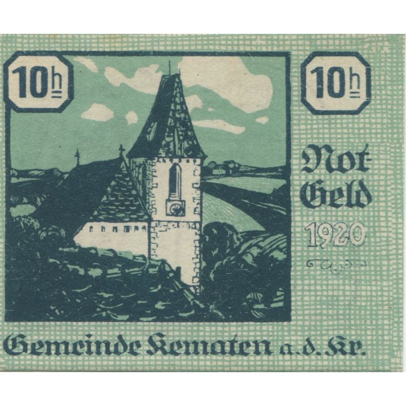 Banconote, Austria, KEMATEN, 10 Heller, Eglise 1920-12-31, SPL Mehl:FS 430d